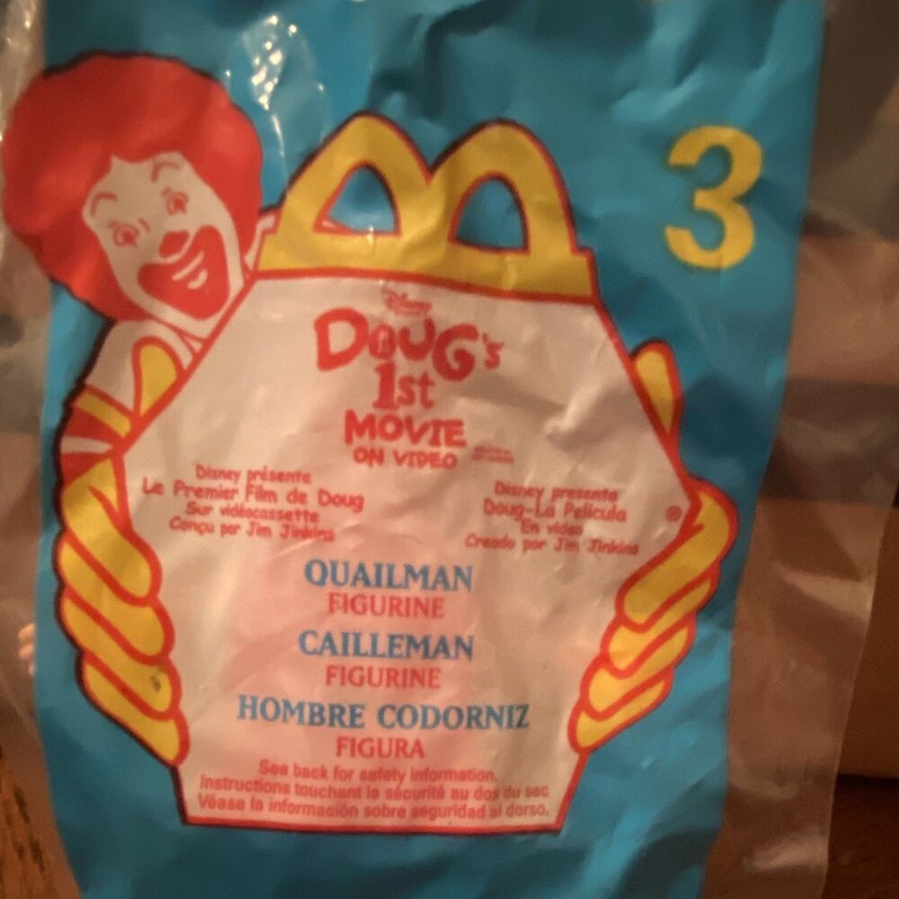 McDonald's Doug's First Movie Disney's Doug Quailman #3 in Bag (1999) Vintage